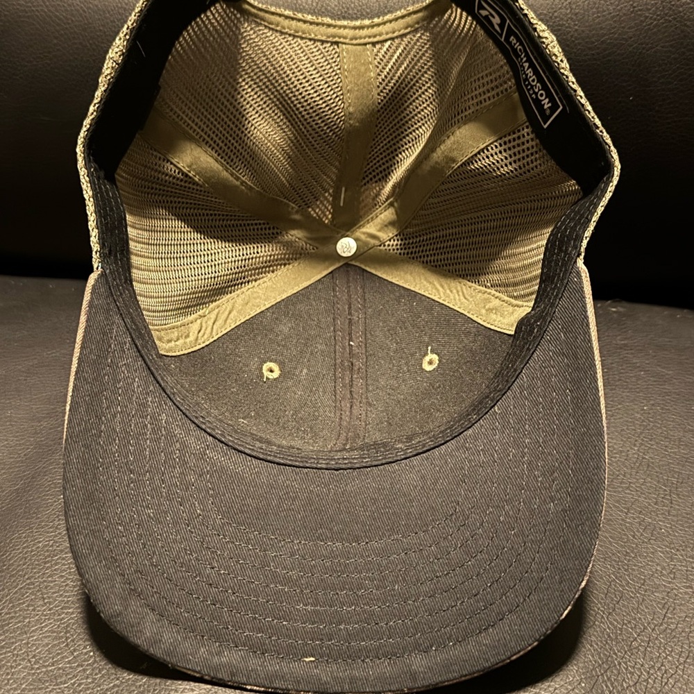 Richardson Camo Trucker Hat with Brown Georgia Patch - Picture 3 of 3